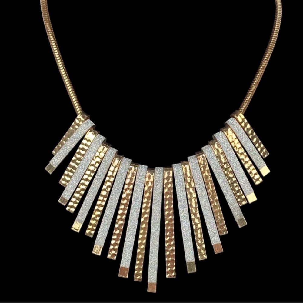 🆕 Gorgeous Statement Sunburst Necklace Hypo-Allergenic 18” + 3”